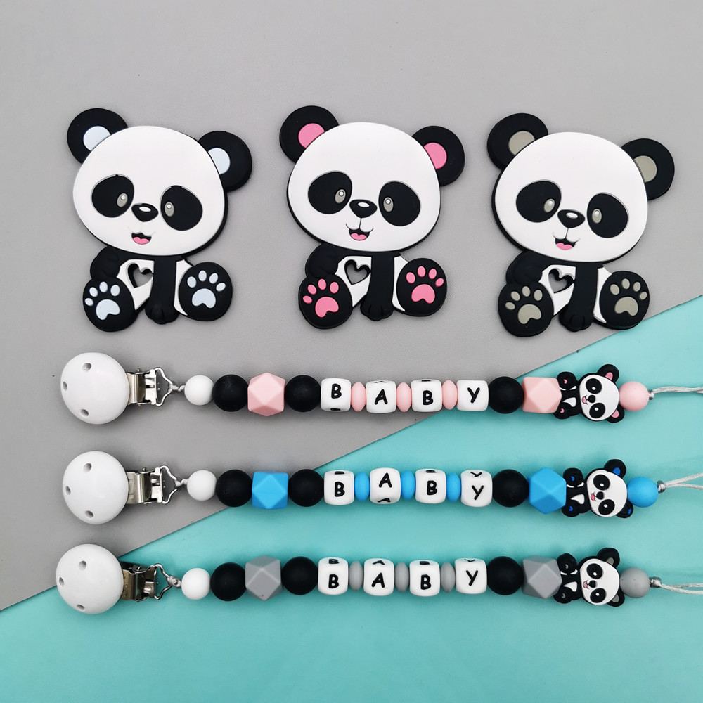 Panda Customized English Silic - Baby Pacifier Clip recension och pris