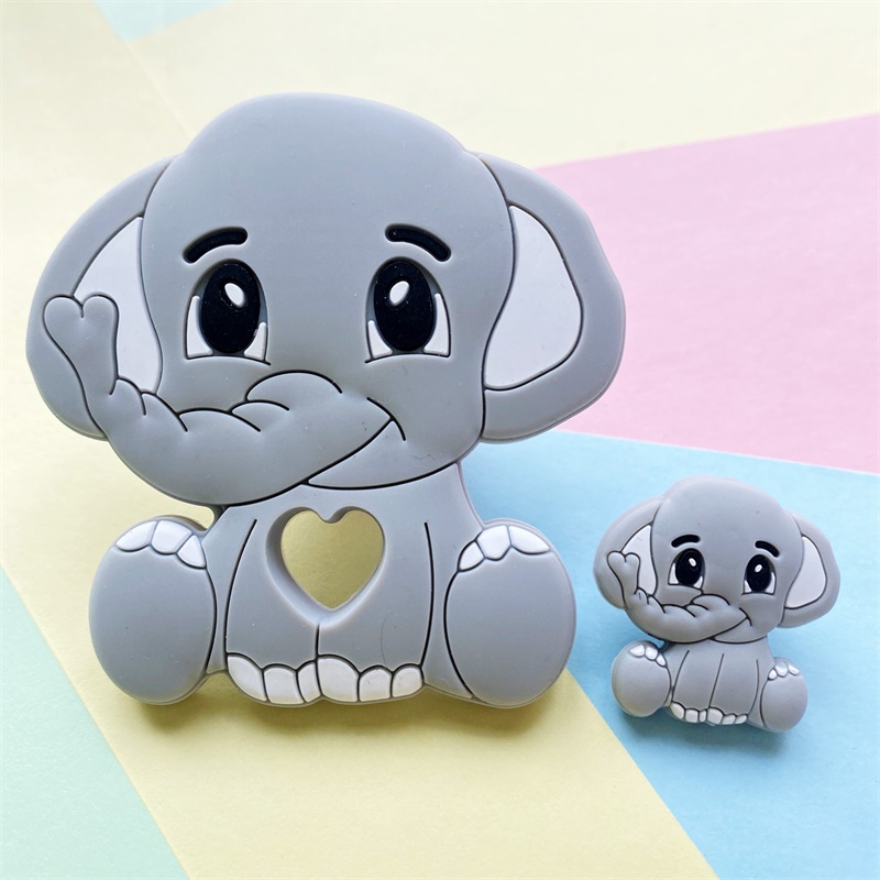 2pcs/Set Mini Silicone Elephan - Baby Rattle Toy Set recension och pris