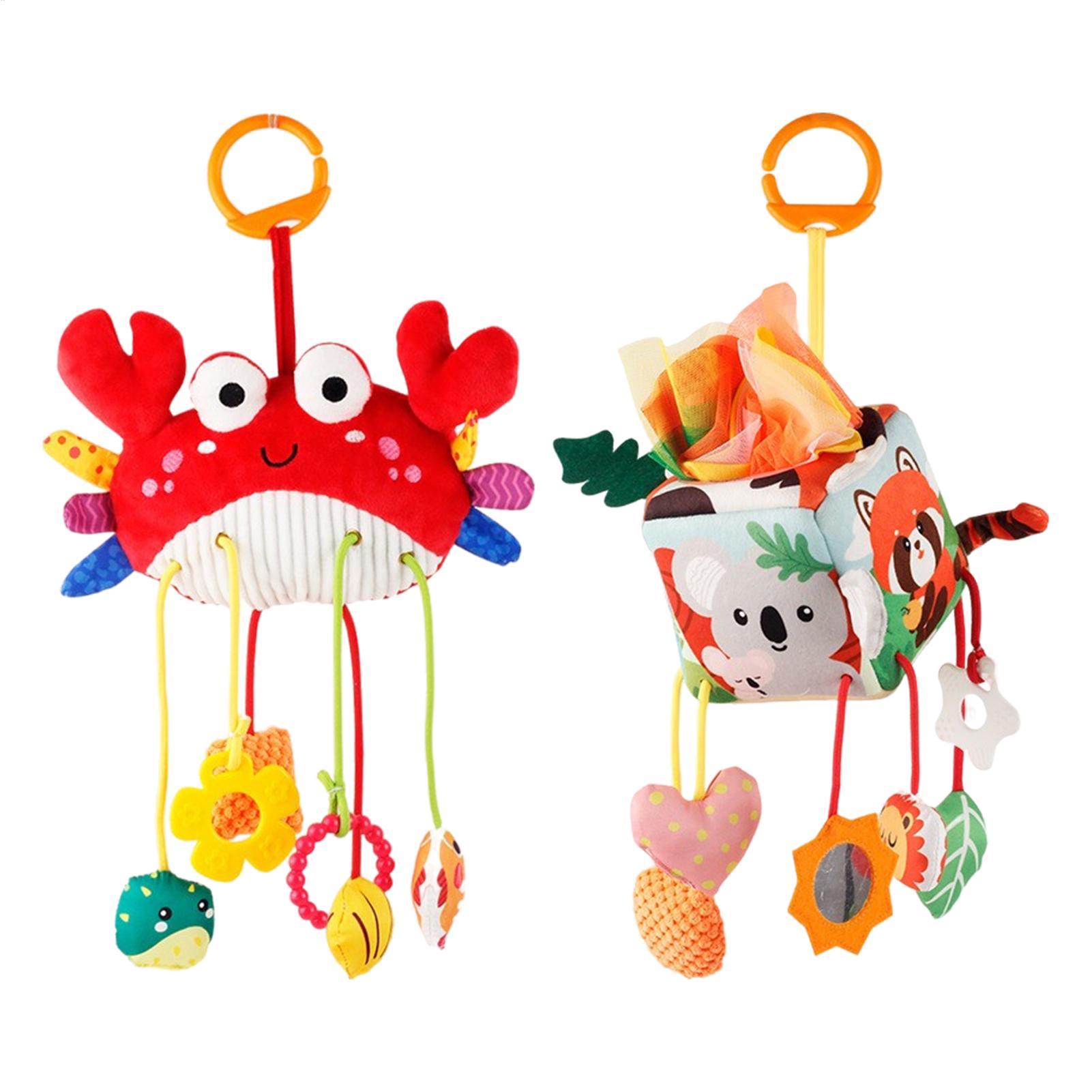 Car Seat Toys Toddler Plush Sq - Baby Rattle Toy Set recension och pris