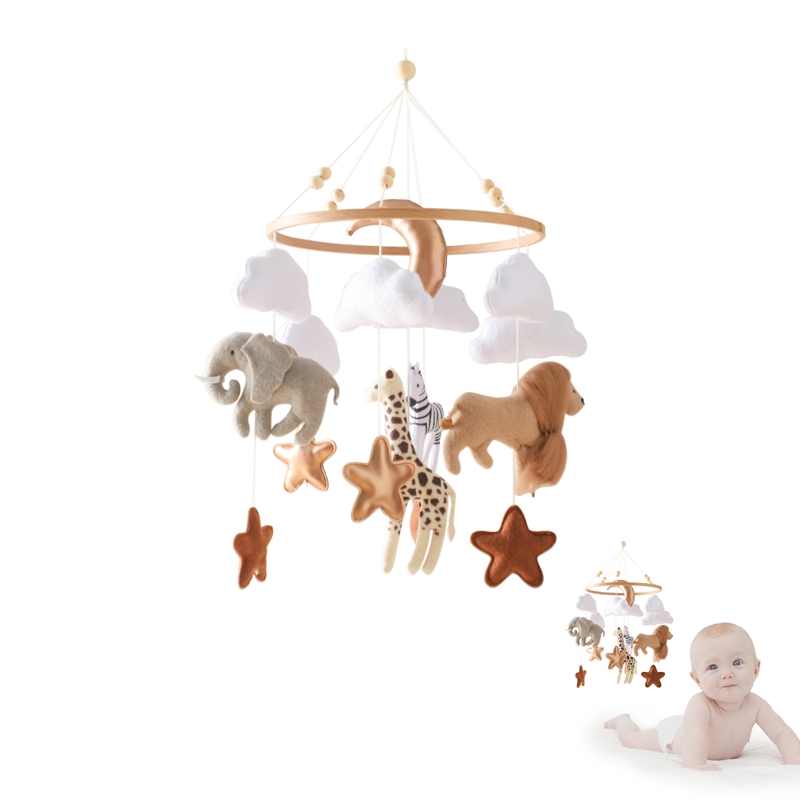 Crib Mobile Bed Bell Wooden Ba - Baby Rattle Toy Set recension och pris
