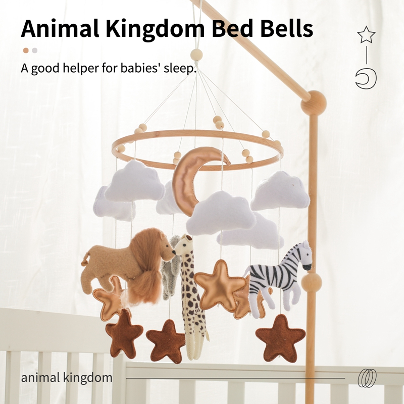 Crib Mobile Bed Bell Wooden Ba - Baby Rattle Toy Set recension och pris