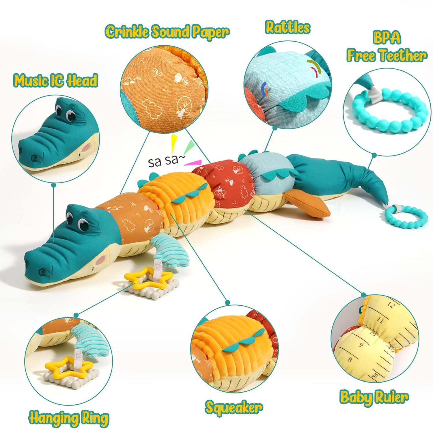 Tummy Time Toys 0-24 Months Ba - Baby Rattle Toy Set recension och pris