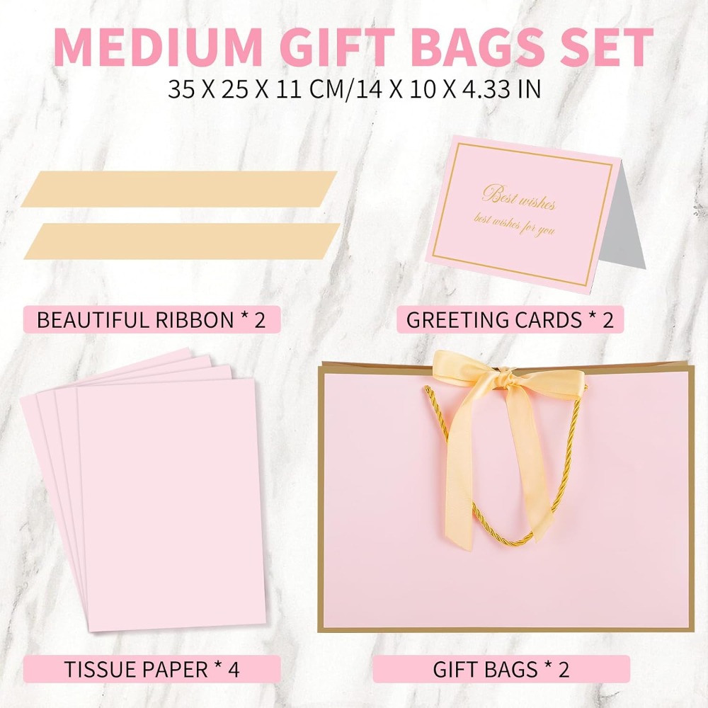 Pink Gift Bags with Handles, 1 - Baby Products Gift Card recension och pris