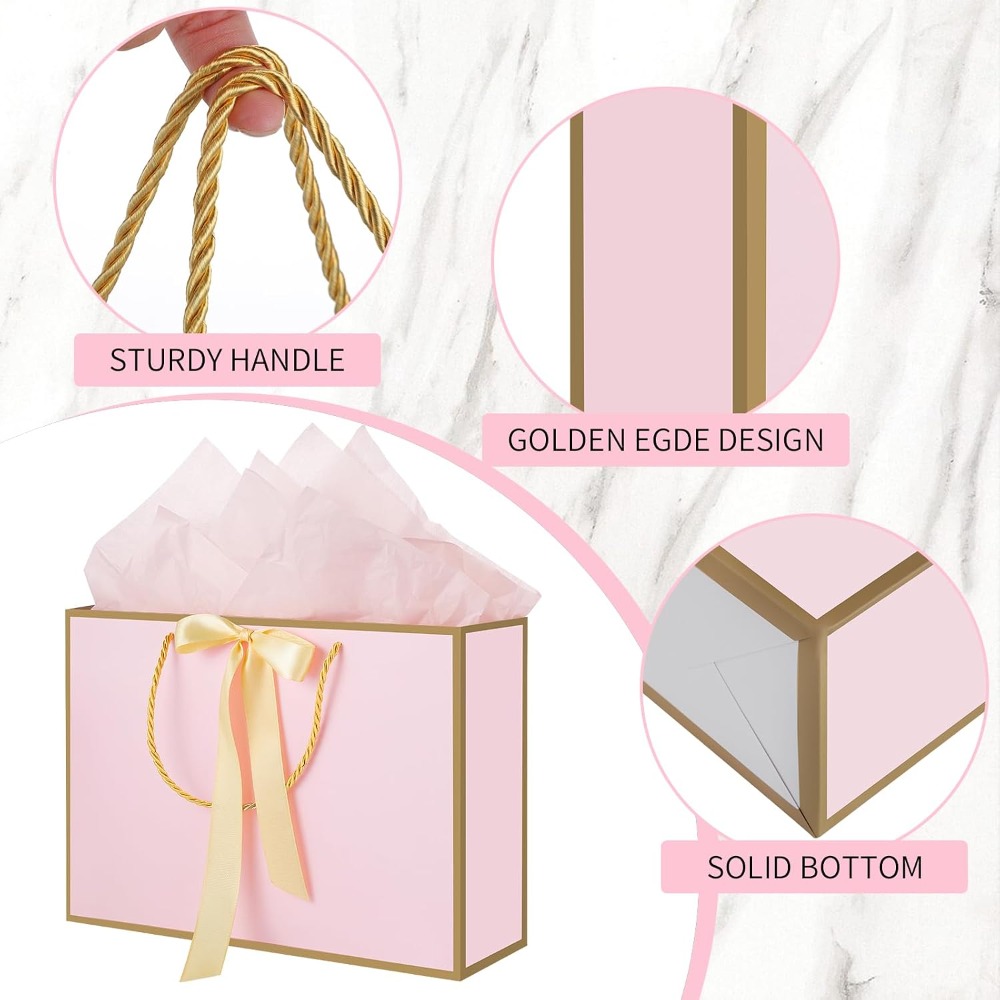 Pink Gift Bags with Handles, 1 - Baby Products Gift Card recension och pris